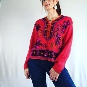 Vintage Carol Little Multi-Color Sweater